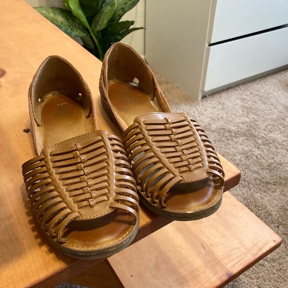 Brown Woven Flats - Picture 2 of 4